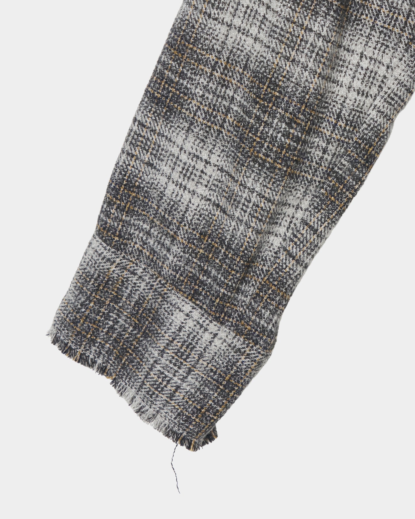 Cropped cutoff flannel shirt gray 【Delivery in August 2026】