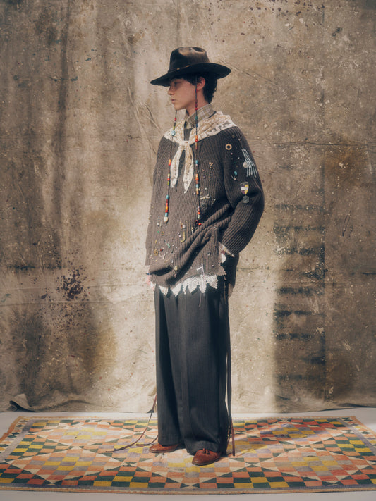 Longline knit with sentimental value【Delivery in August 2026】