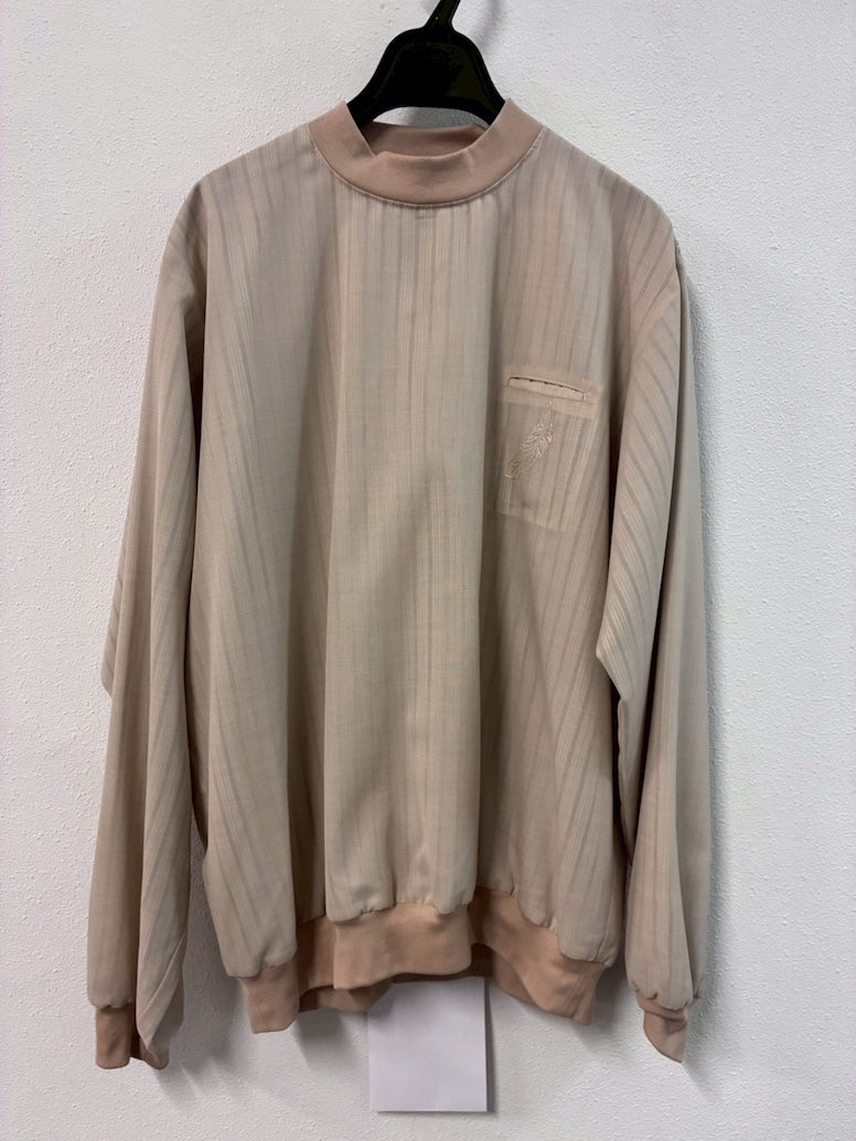 Mock-Neck Layered Top Beige【Delivery in February 2027】