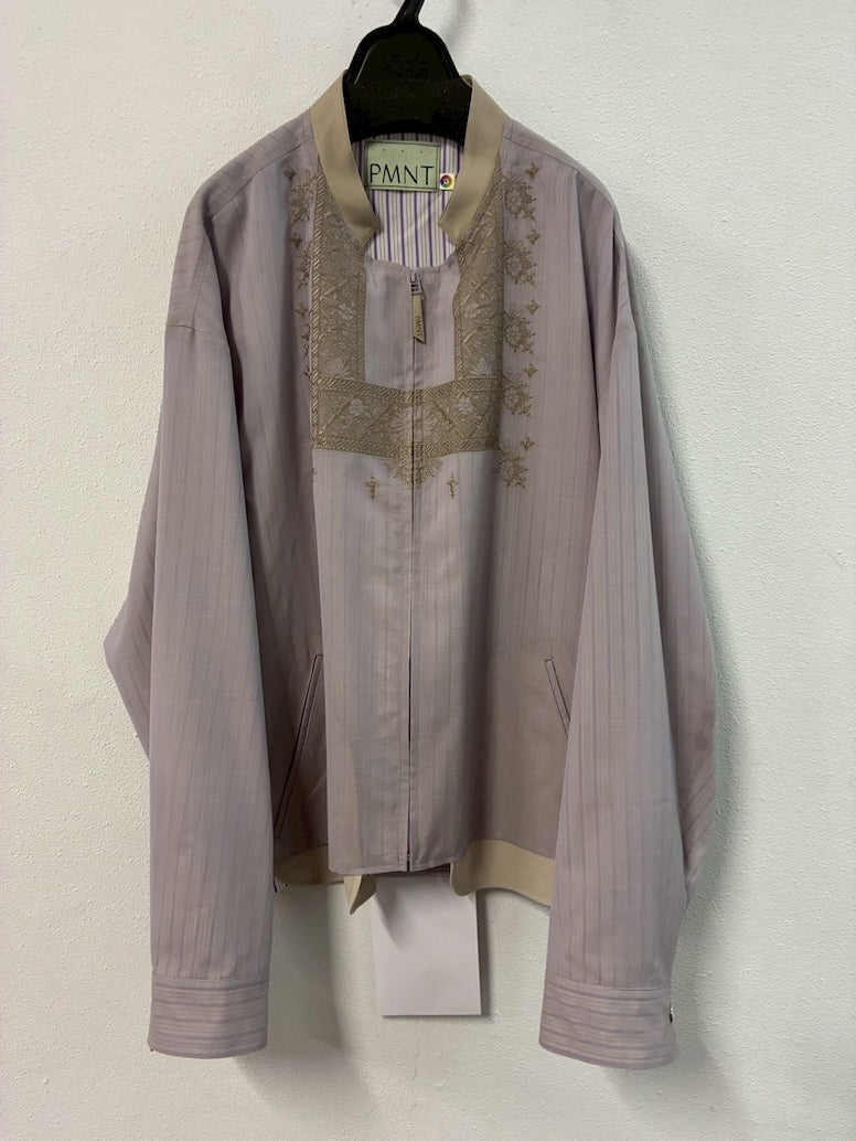 Embroidered Layered Blouson Purple【Delivery in February 2027】