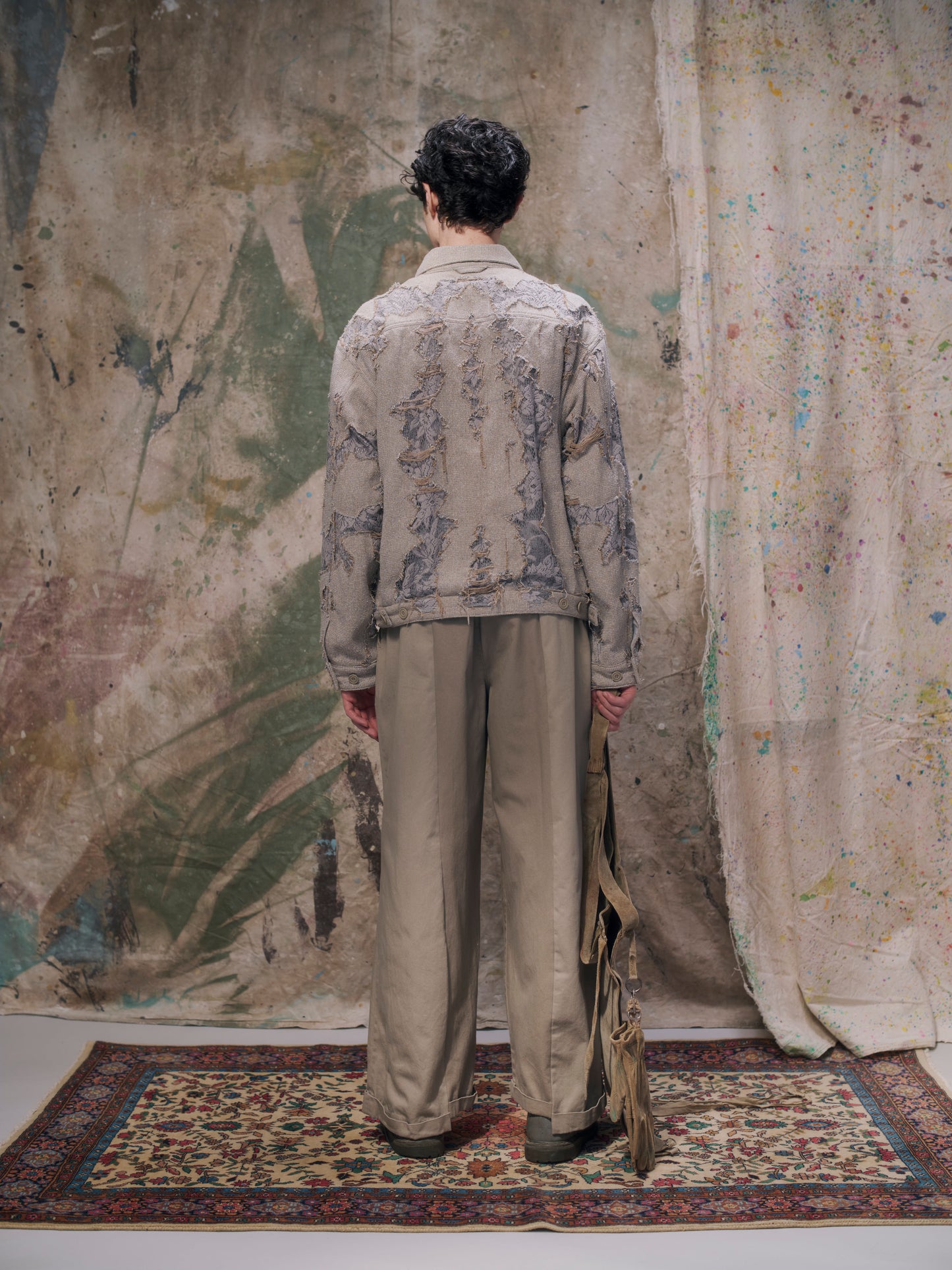 Crushed Blouson 〝In Bloom〟 Gray【Delivery in February 2027】
