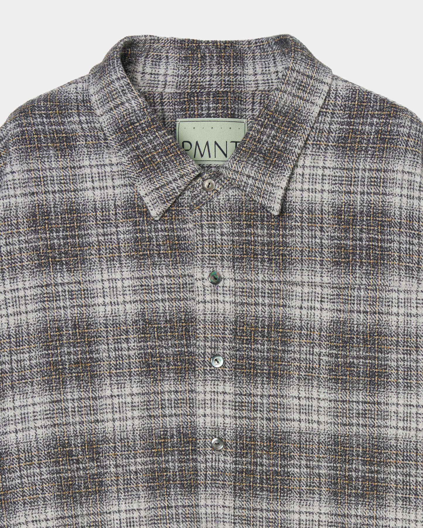 Cropped cutoff flannel shirt gray 【Delivery in August 2026】