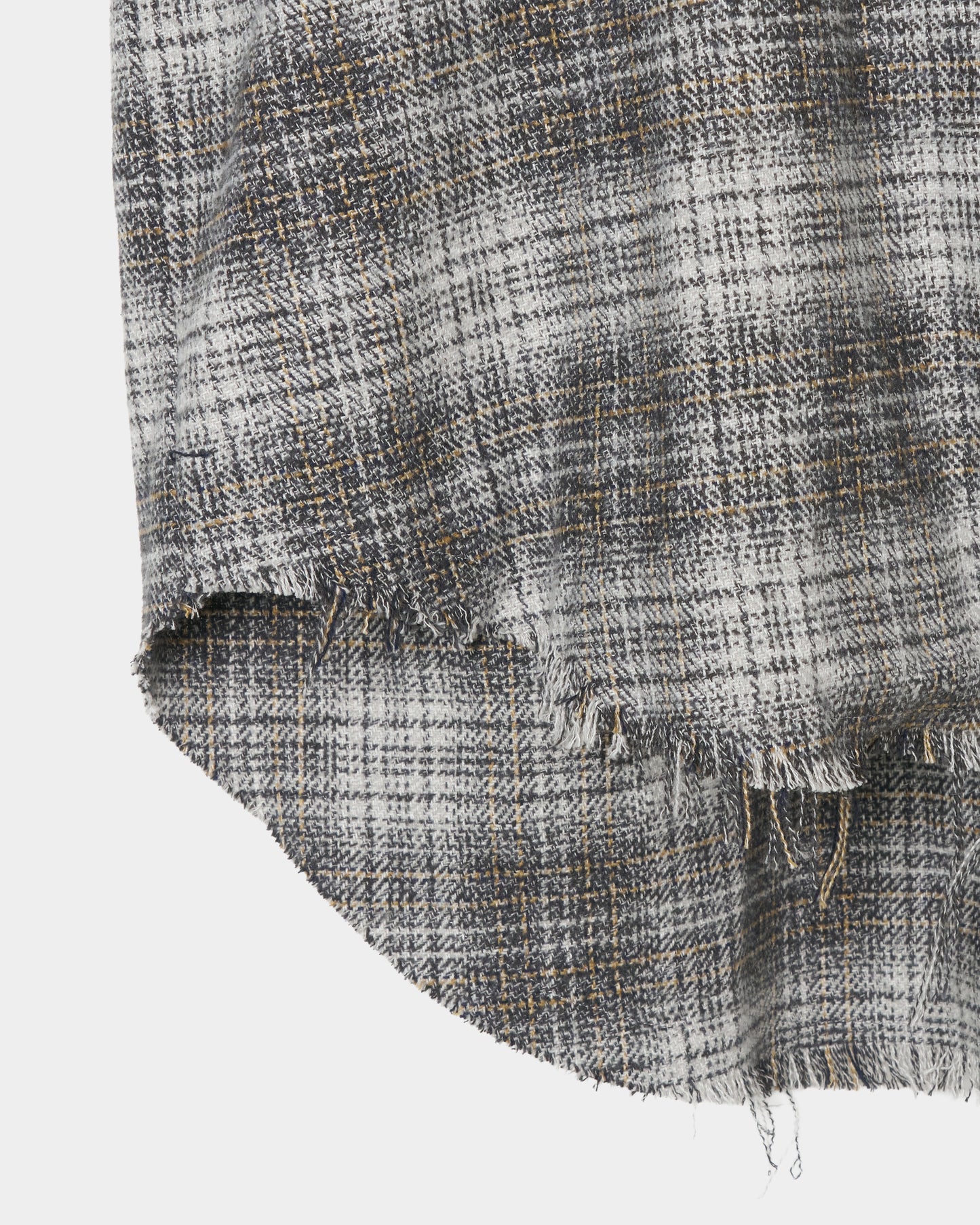 Cropped cutoff flannel shirt gray 【Delivery in August 2026】