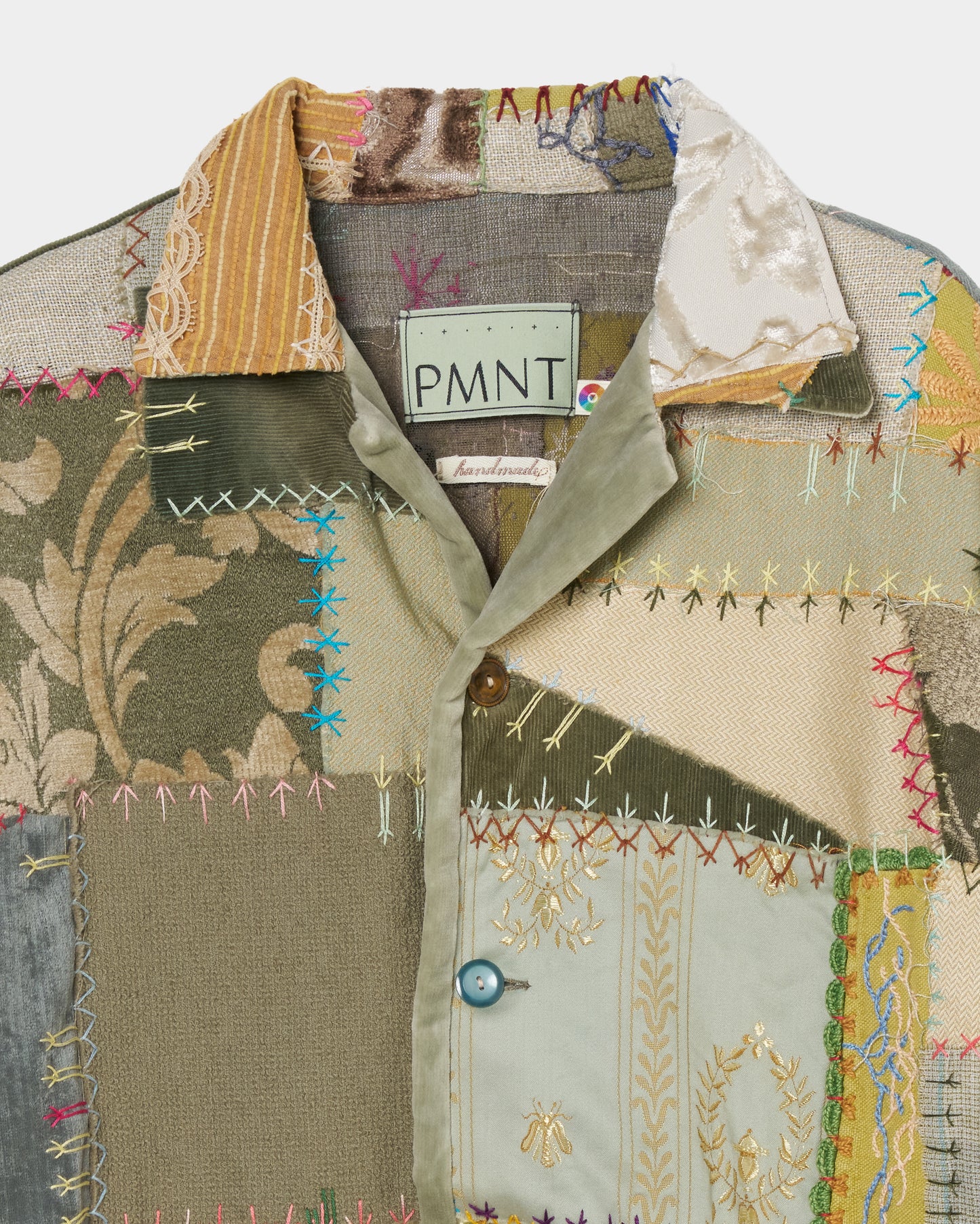 Patchwork shirt crystallized 【Delivery in August 2026】【One of a Kind】