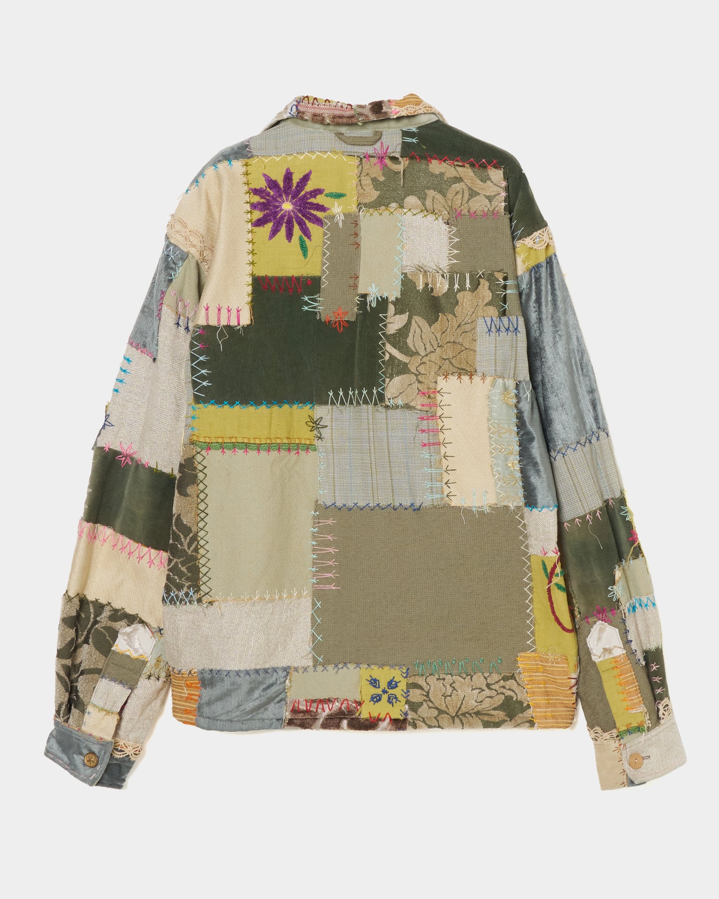 Patchwork shirt crystallized 【Delivery in August 2026】【One of a Kind】