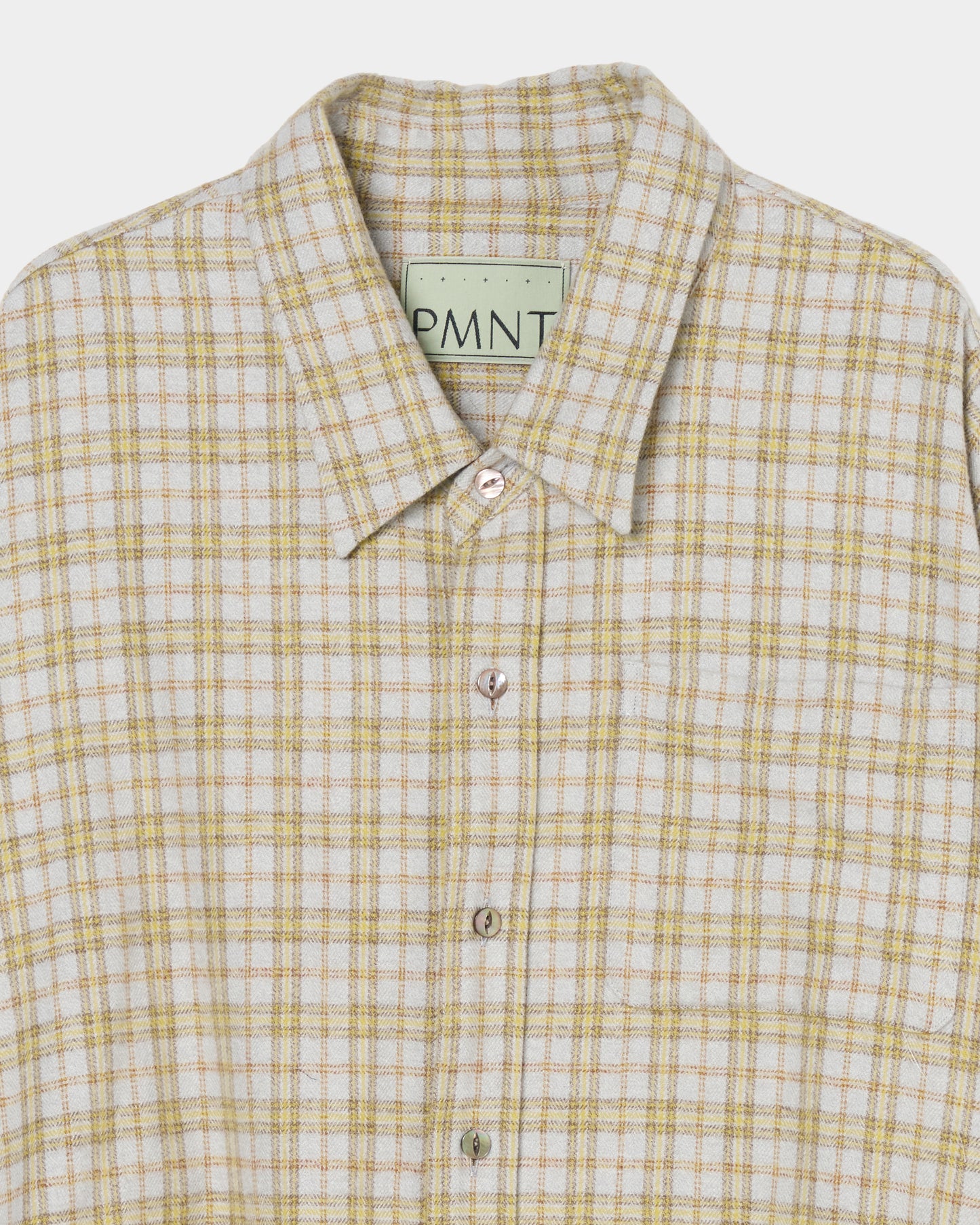 Lace - hem check shirt 【Delivery in August 2026】