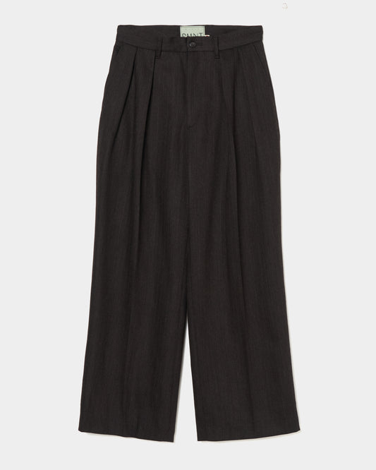 Double-pleated trousers brown【Delivery in August 2026】