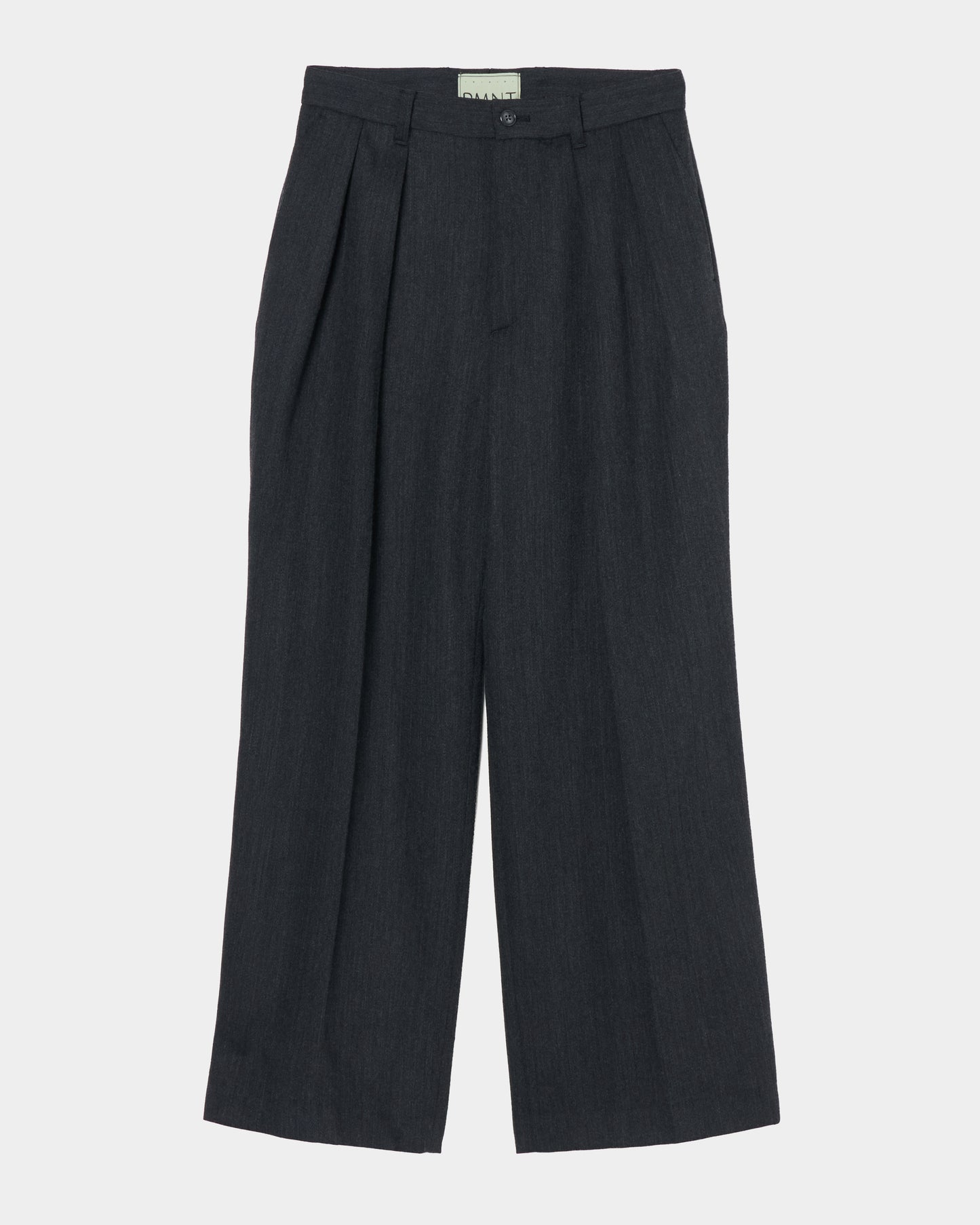Double-pleated trousers charcoal 【Delivery in August 2026】