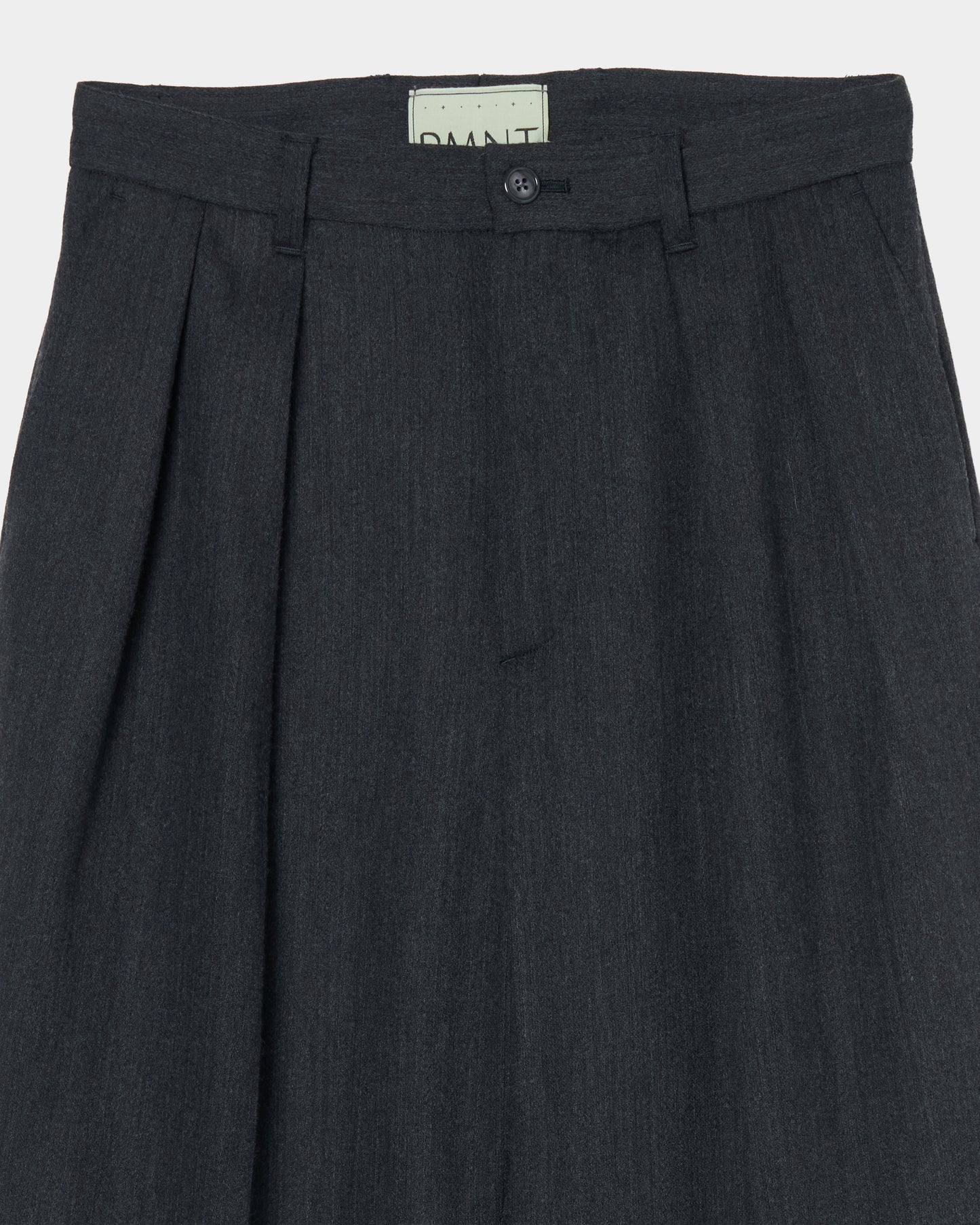 Double-pleated trousers charcoal 【Delivery in August 2026】