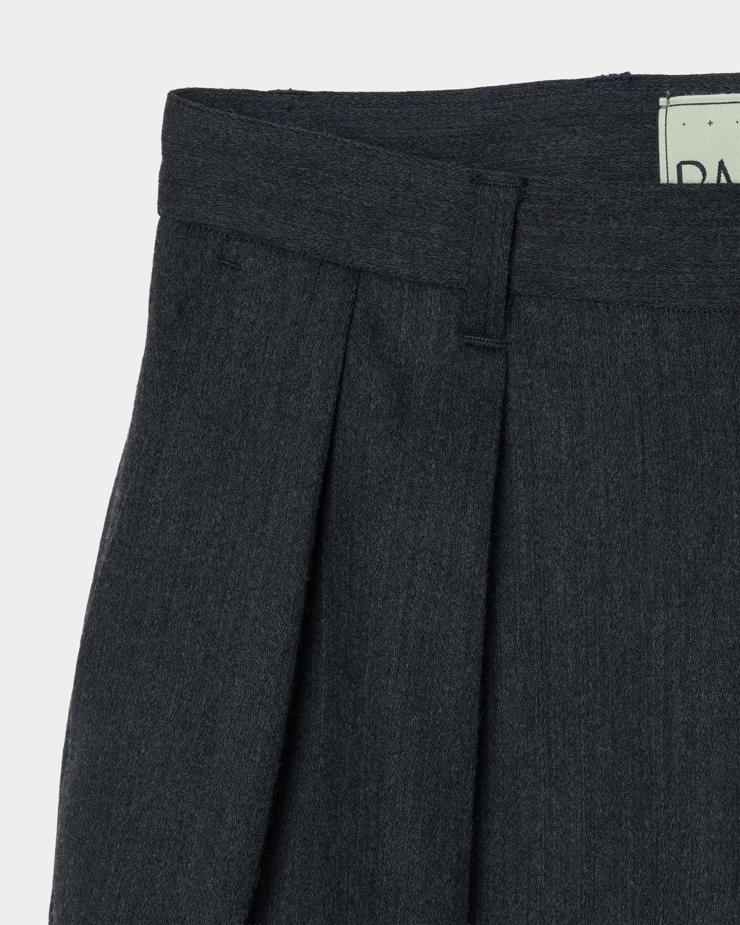 Double-pleated trousers charcoal 【Delivery in August 2026】