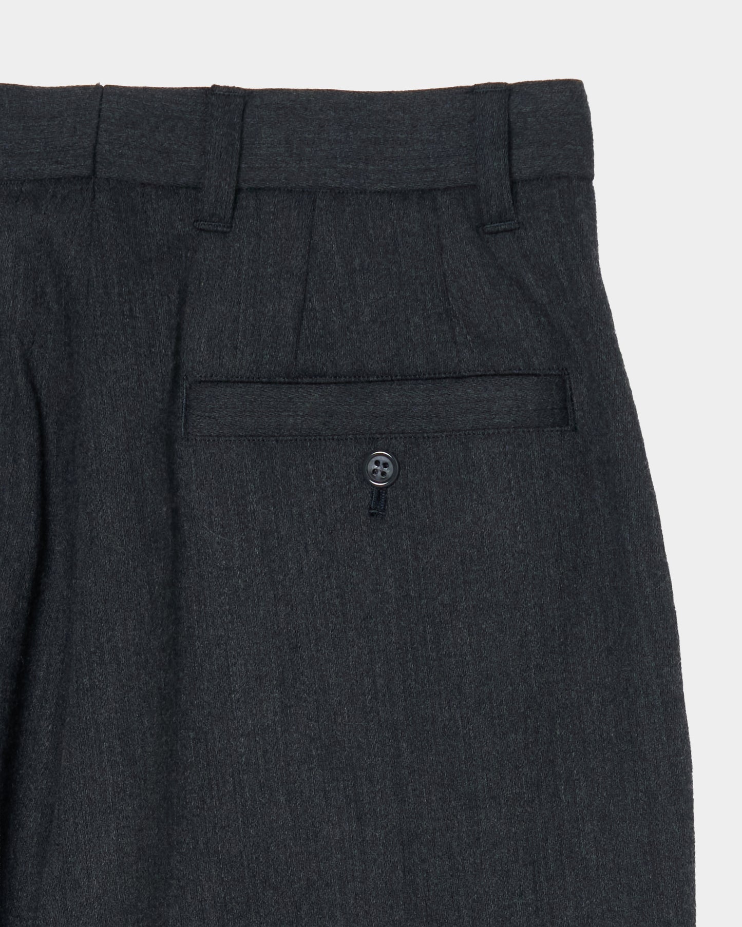 Double-pleated trousers charcoal 【Delivery in August 2026】