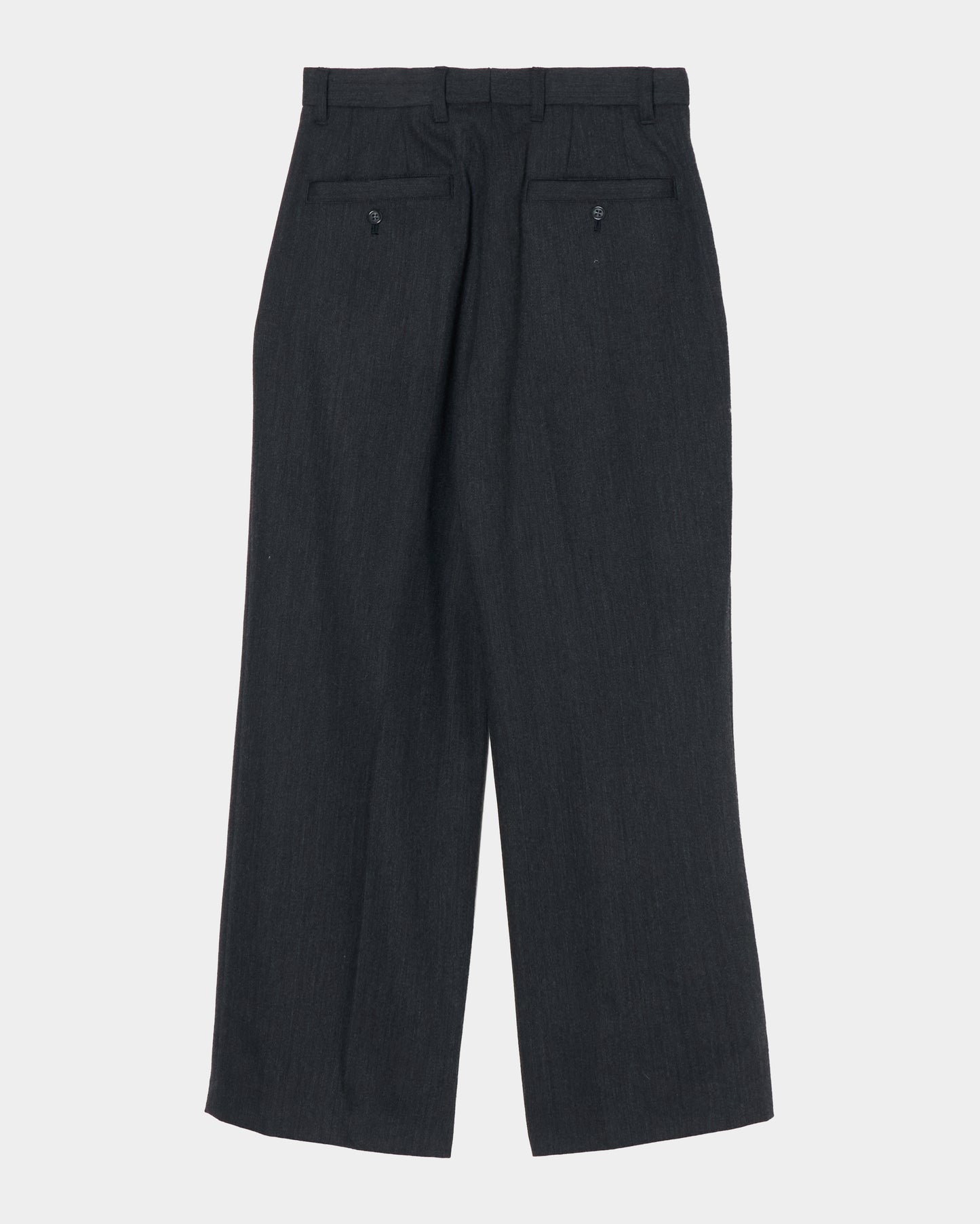 Double-pleated trousers charcoal 【Delivery in August 2026】
