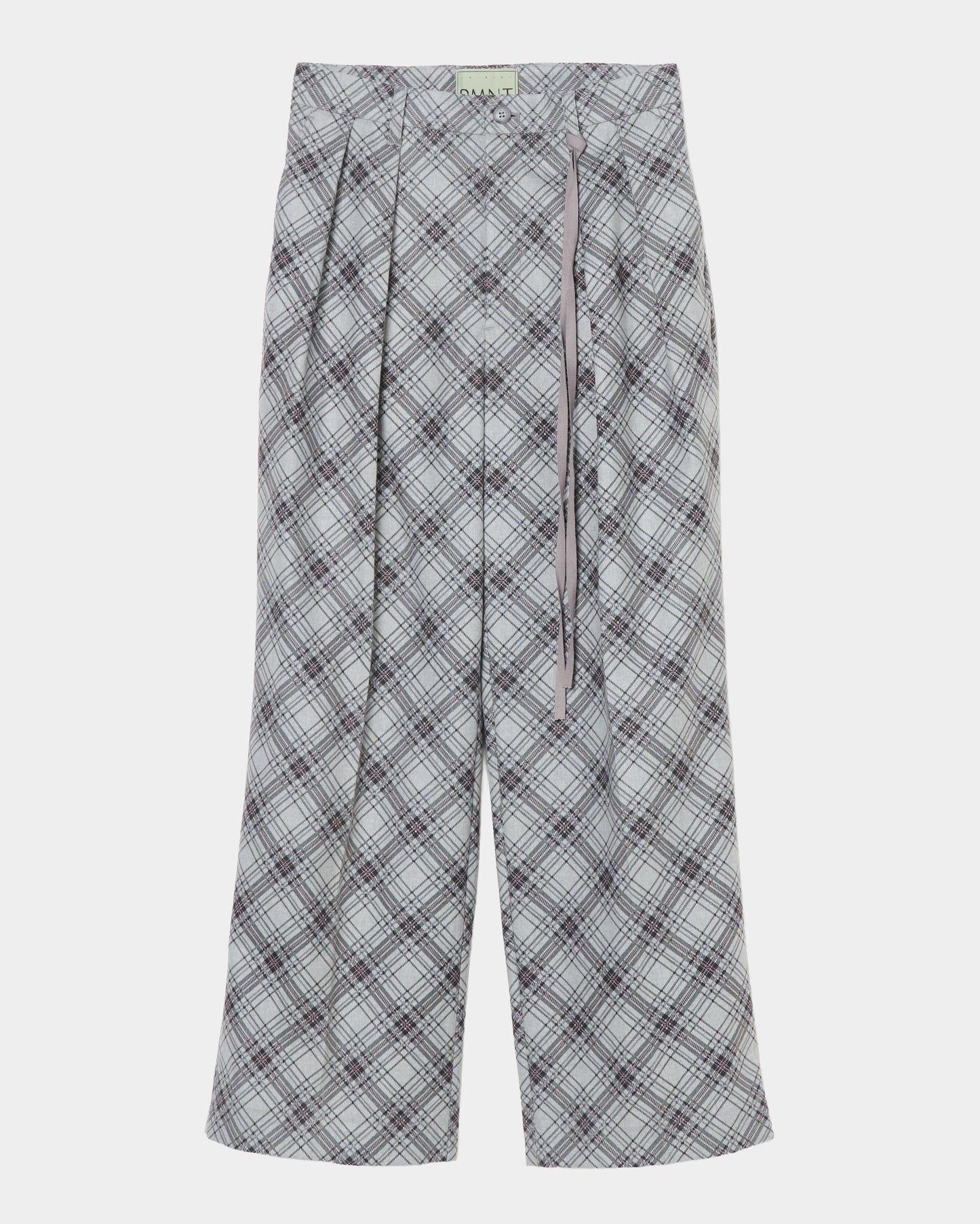 Double-pleated trousers check【Delivery in August 2026】
