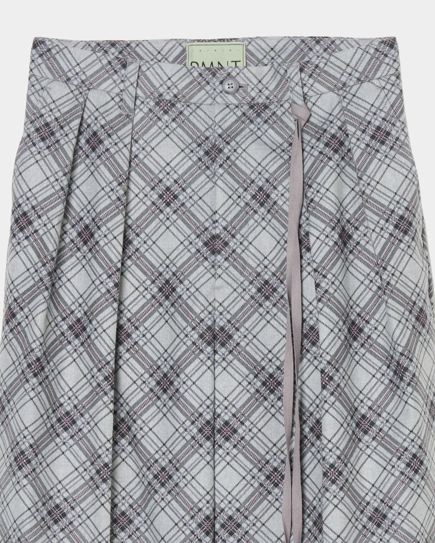 Double-pleated trousers check【Delivery in August 2026】