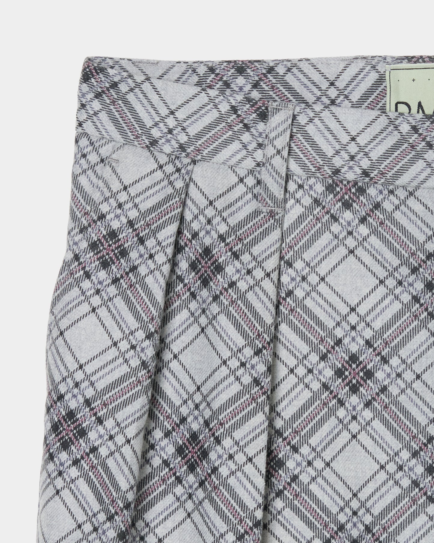 Double-pleated trousers check【Delivery in August 2026】