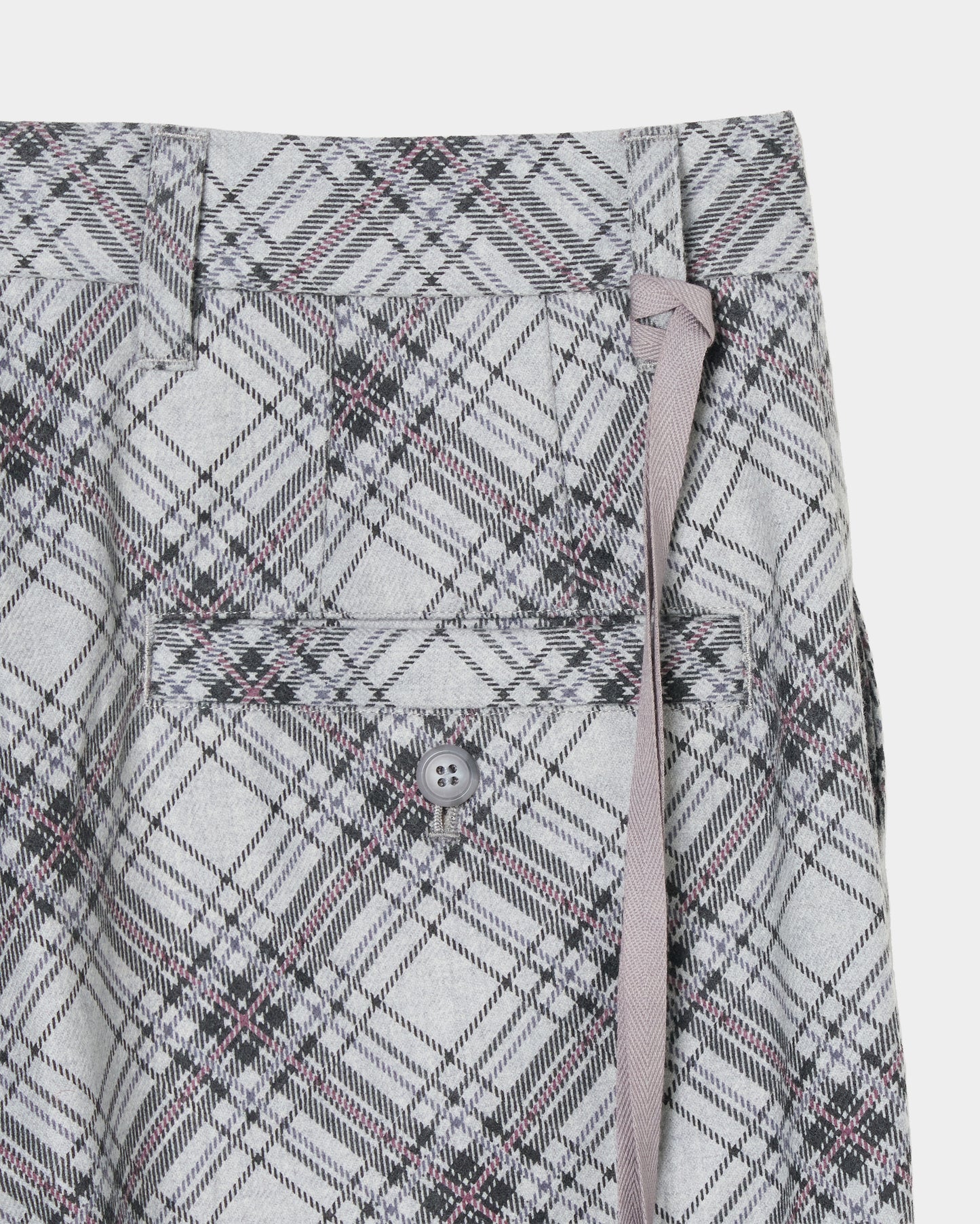 Double-pleated trousers check【Delivery in August 2026】