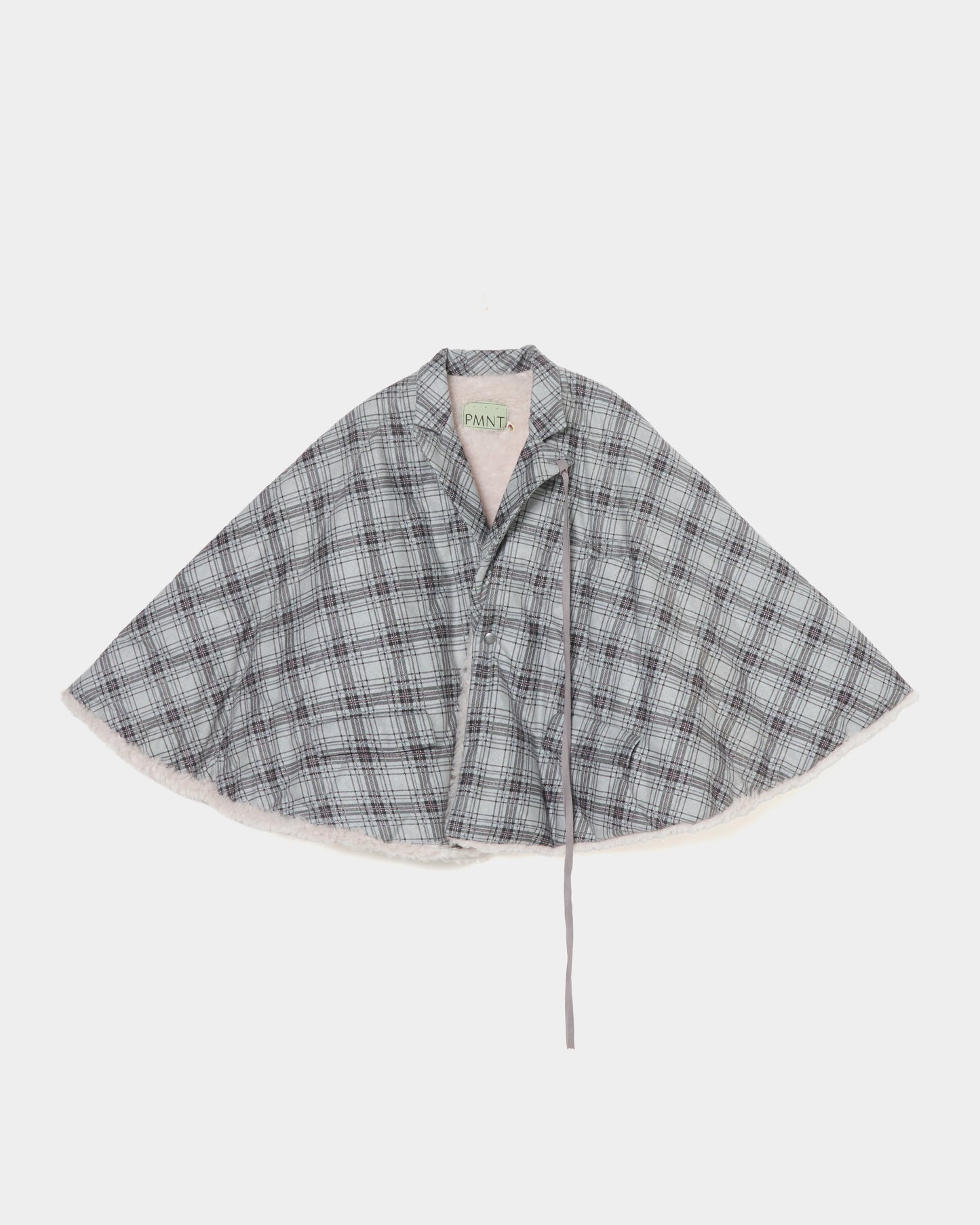 Shearling check cope coat 【Delivery in August 2026】