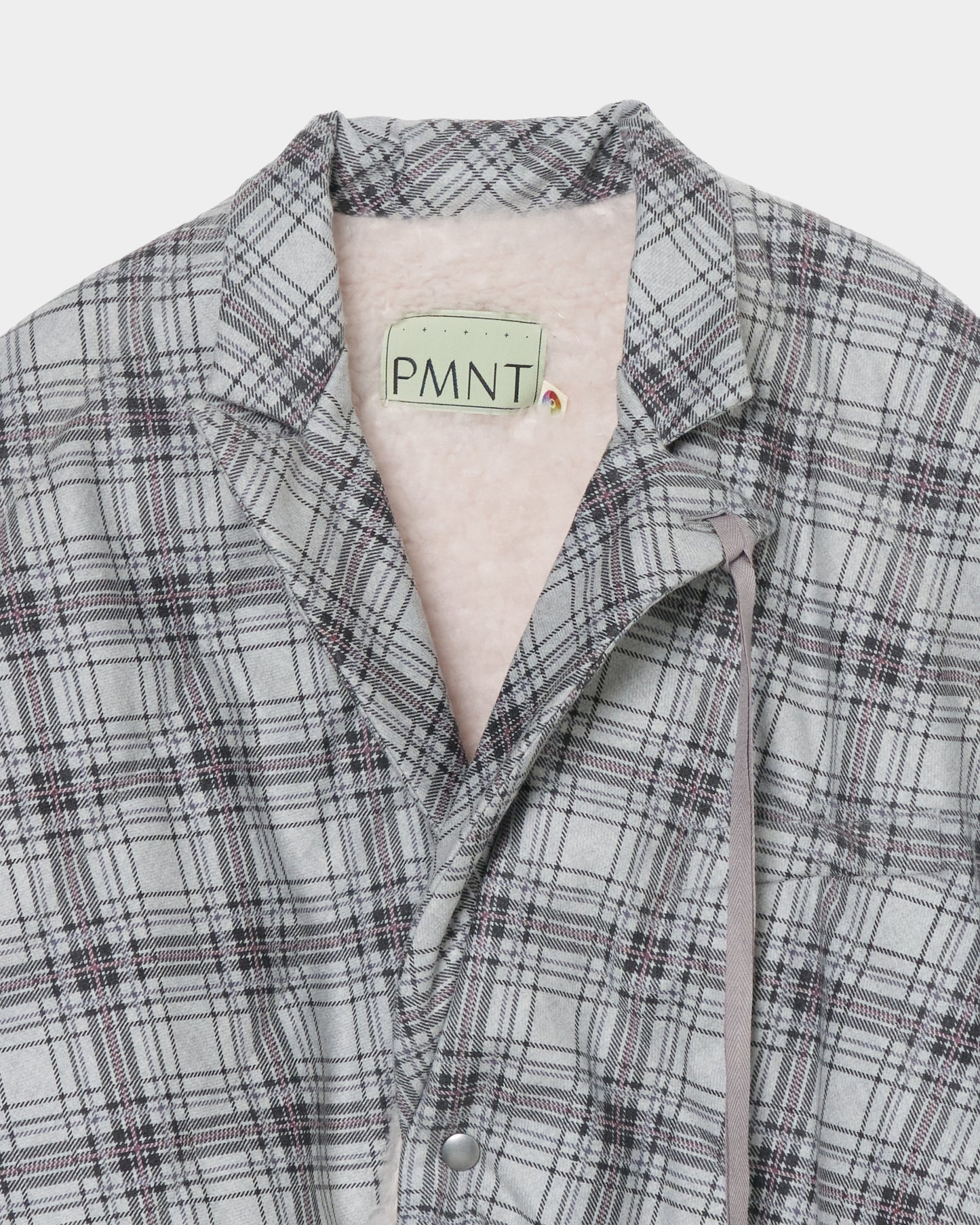 Shearling check cope coat 【Delivery in August 2026】