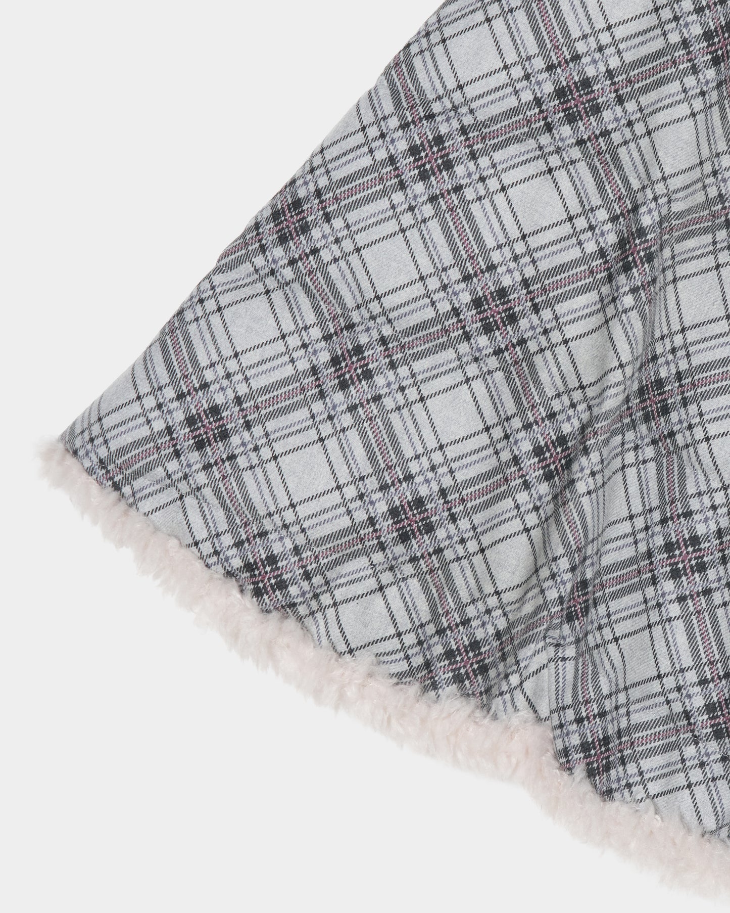 Shearling check cope coat 【Delivery in August 2026】