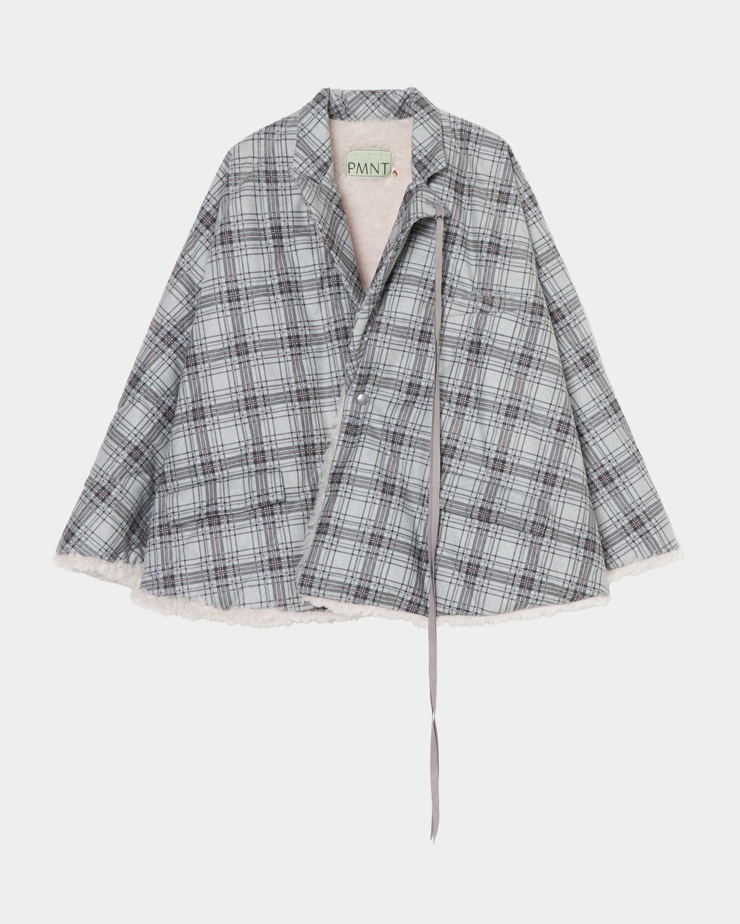 Shearling check cope coat 【Delivery in August 2026】