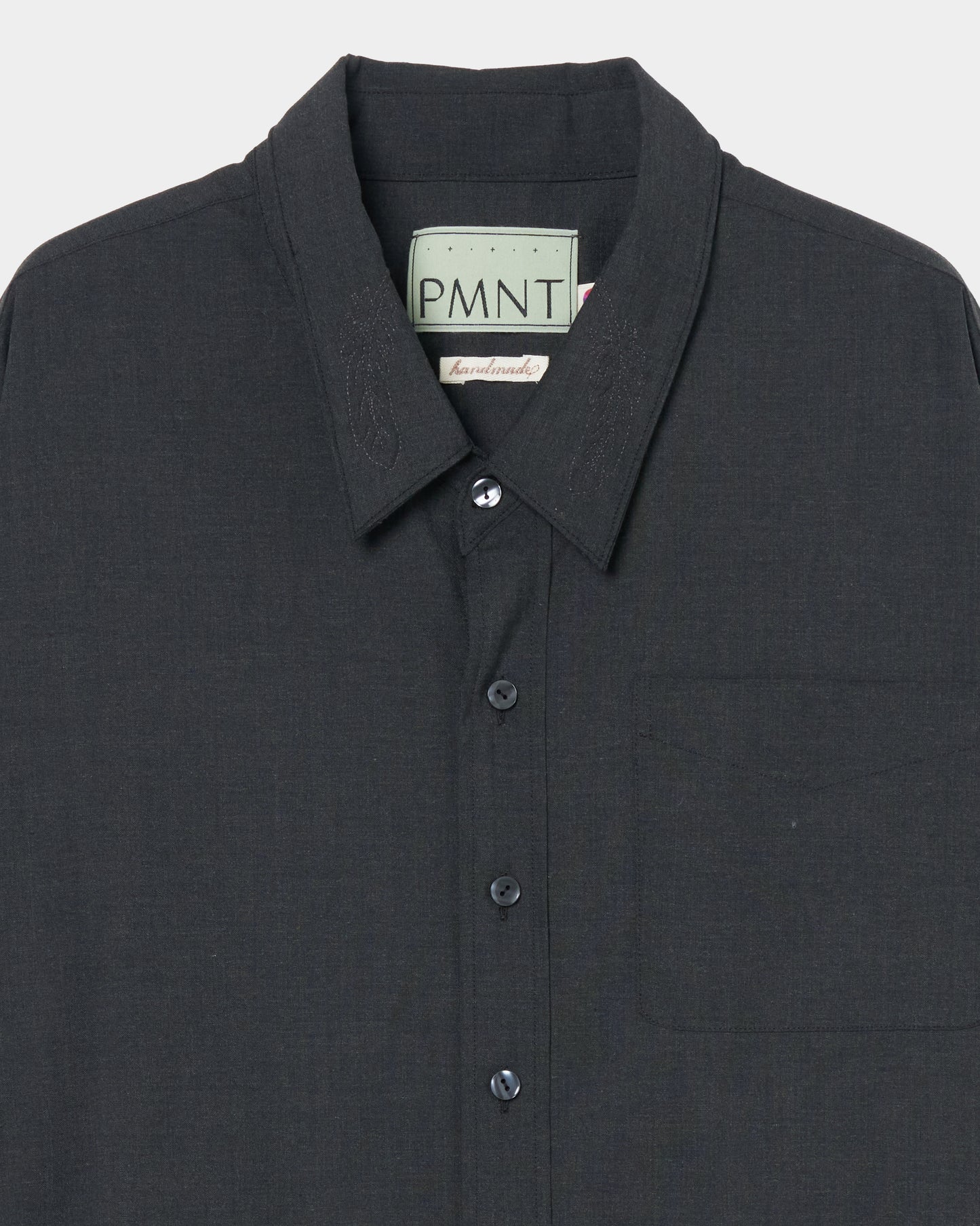 Embroidery Shirts charcoal 【Delivery in August 2026】