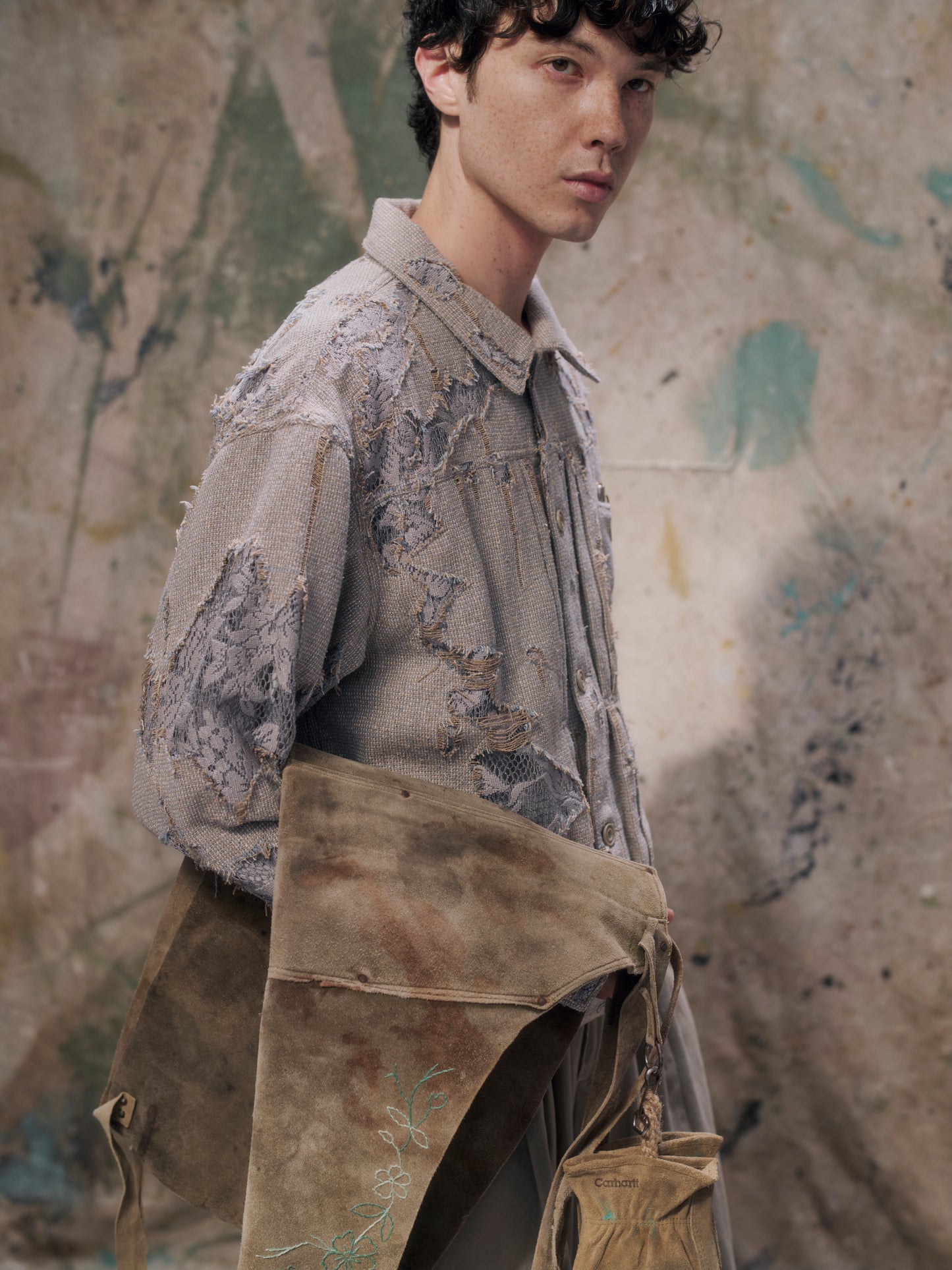 Crushed Blouson 〝In Bloom〟 Gray【Delivery in February 2027】