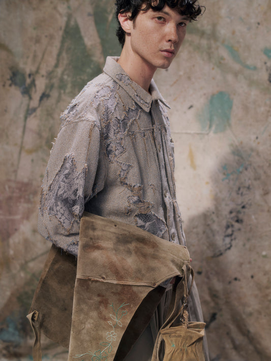 Crushed Blouson 〝In Bloom〟 Gray【Delivery in February 2027】
