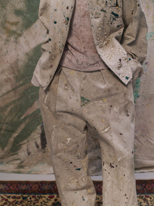 Dripping Two-Tuck Pants〝Conquest〟 Beige【Delivery in February 2027】