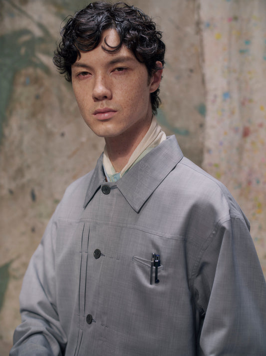 Sheer Blouson with Feather Embroidery【Delivery in February 2027】
