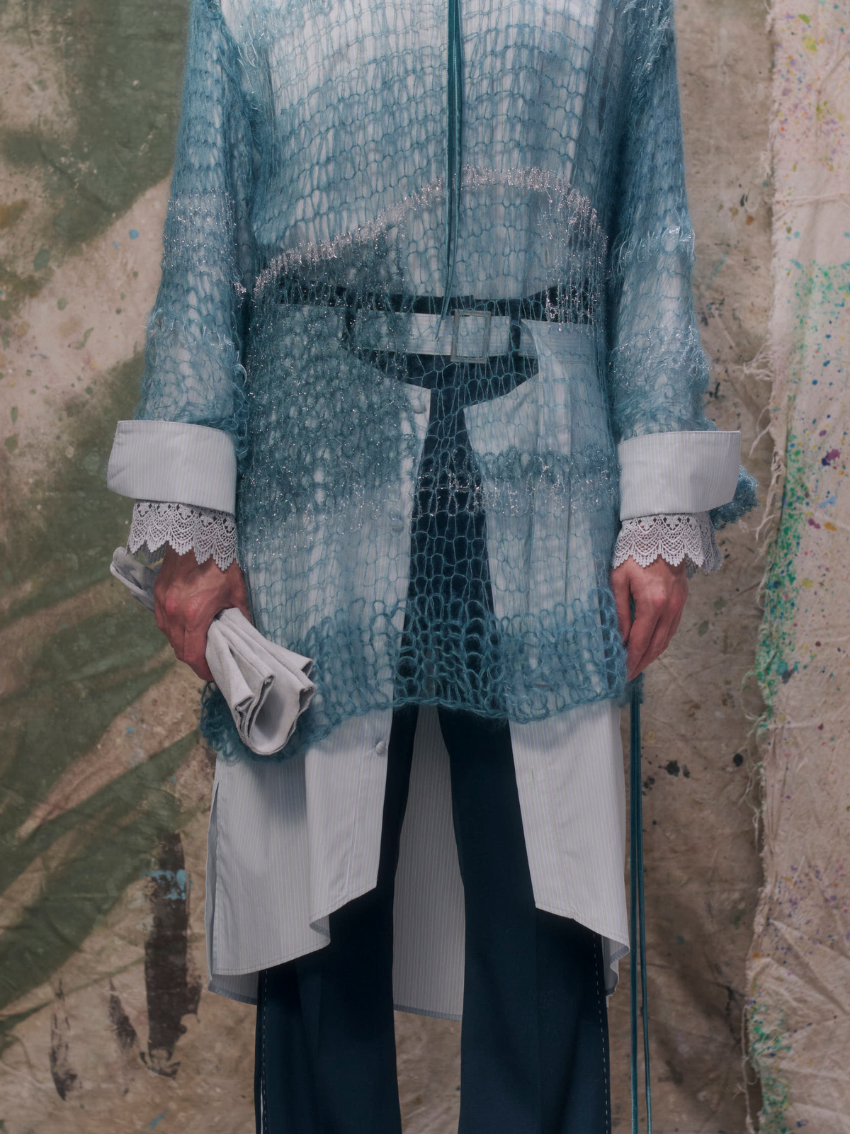 Waist-Wrap Shirt Apron Mint【Delivery in March 2027】