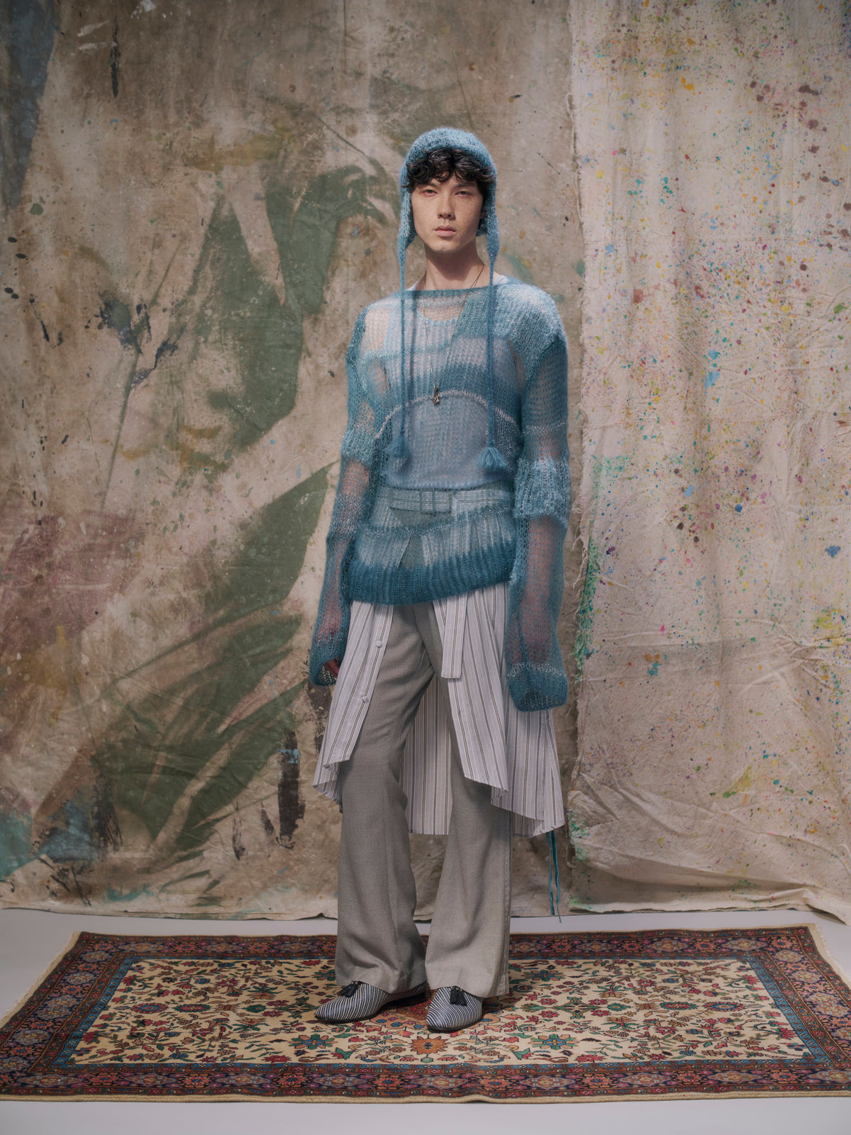 Waist-Wrap Shirt Apron Gray【Delivery in March 2027】