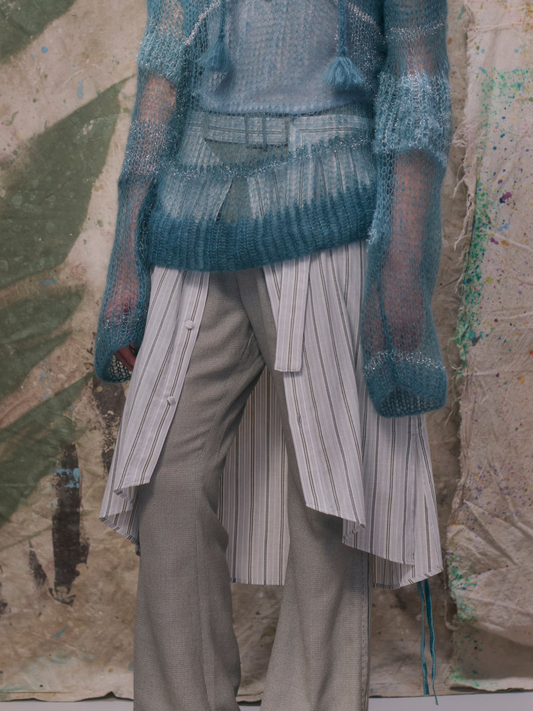 Waist-Wrap Shirt Apron Gray【Delivery in March 2027】