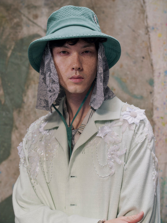 Open-Collar Blouson〝Date With Mom〟 Mint【Delivery in March 2027】