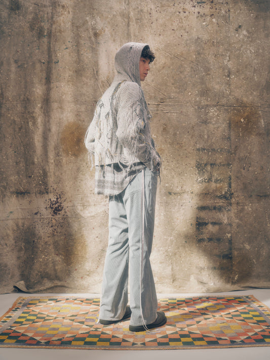 Corduroy flares gray【Delivery in August 2026】