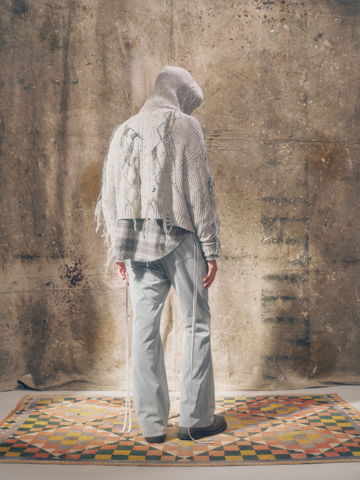 Corduroy flares gray【Delivery in August 2026】