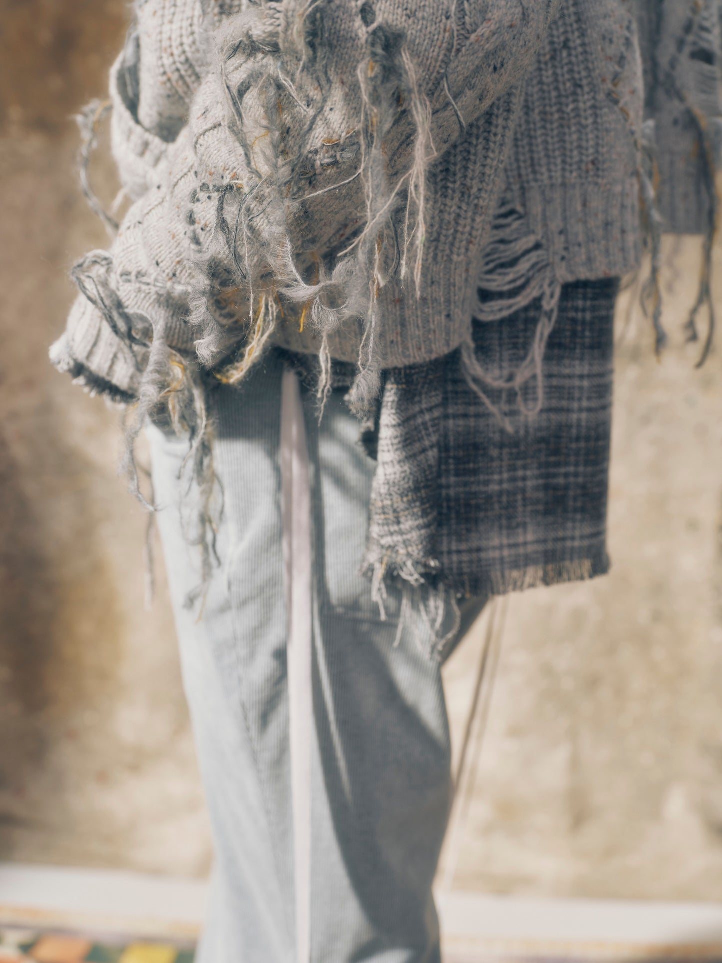 Corduroy flares gray【Delivery in August 2026】