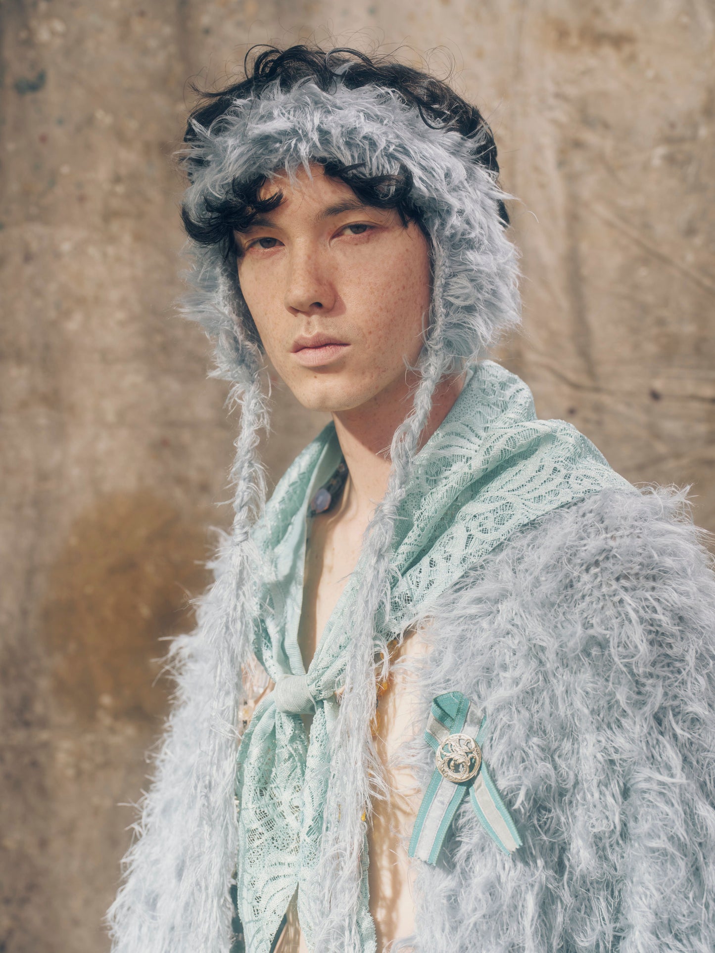 Lace scarf sax【Delivery in August 2026】