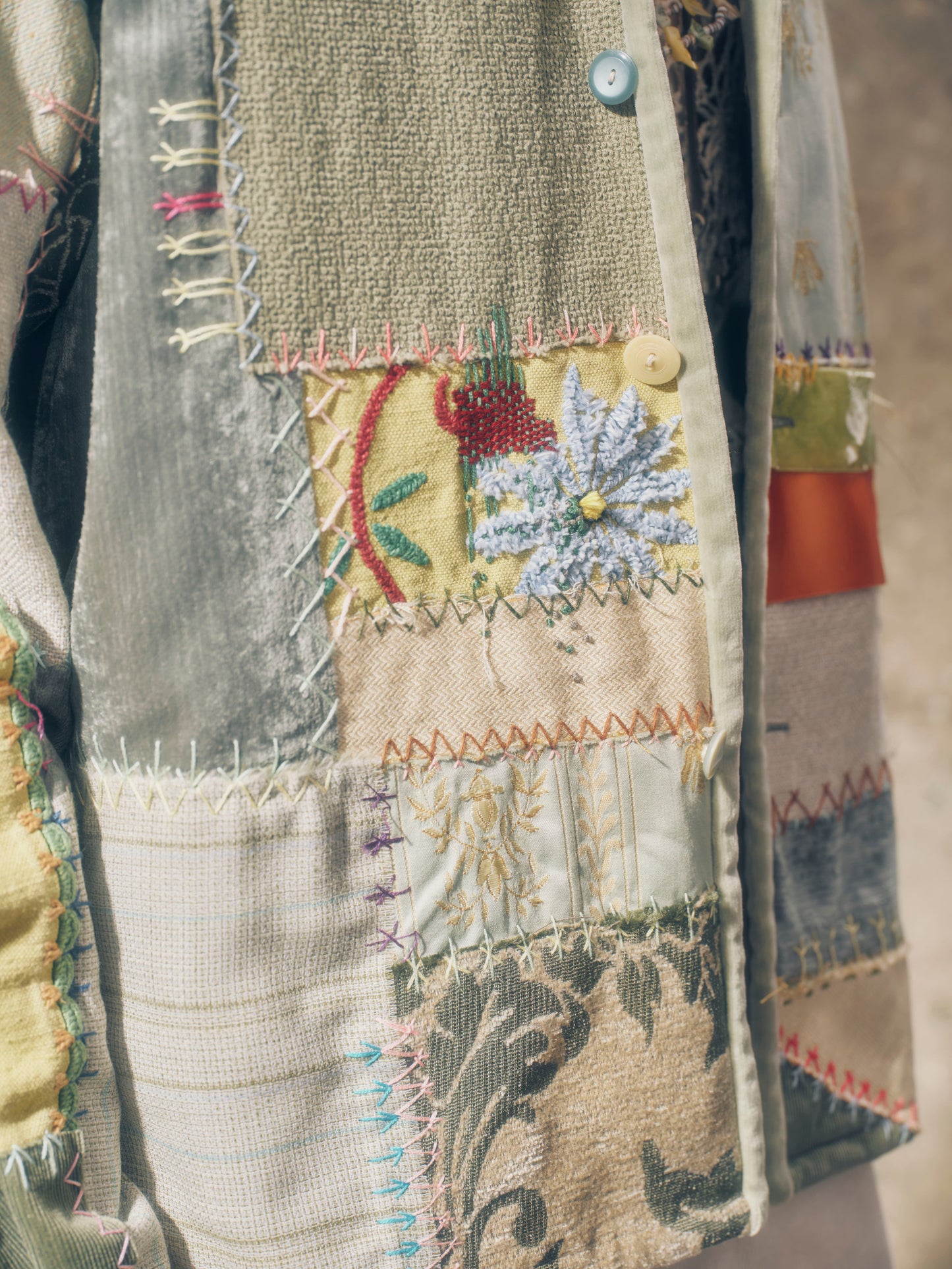 Patchwork shirt crystallized 【Delivery in August 2026】【One of a Kind】
