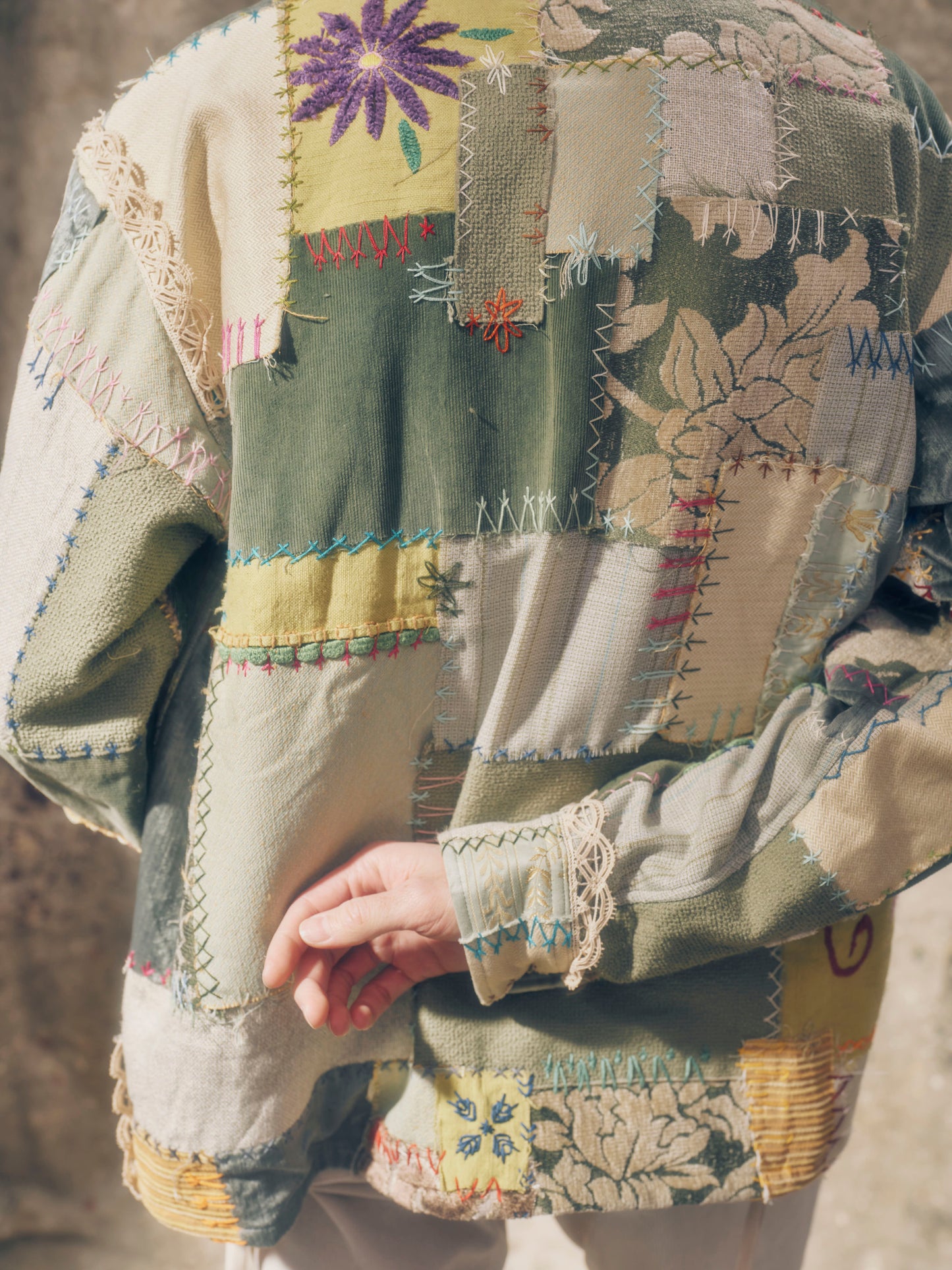 Patchwork shirt crystallized 【Delivery in August 2026】【One of a Kind】
