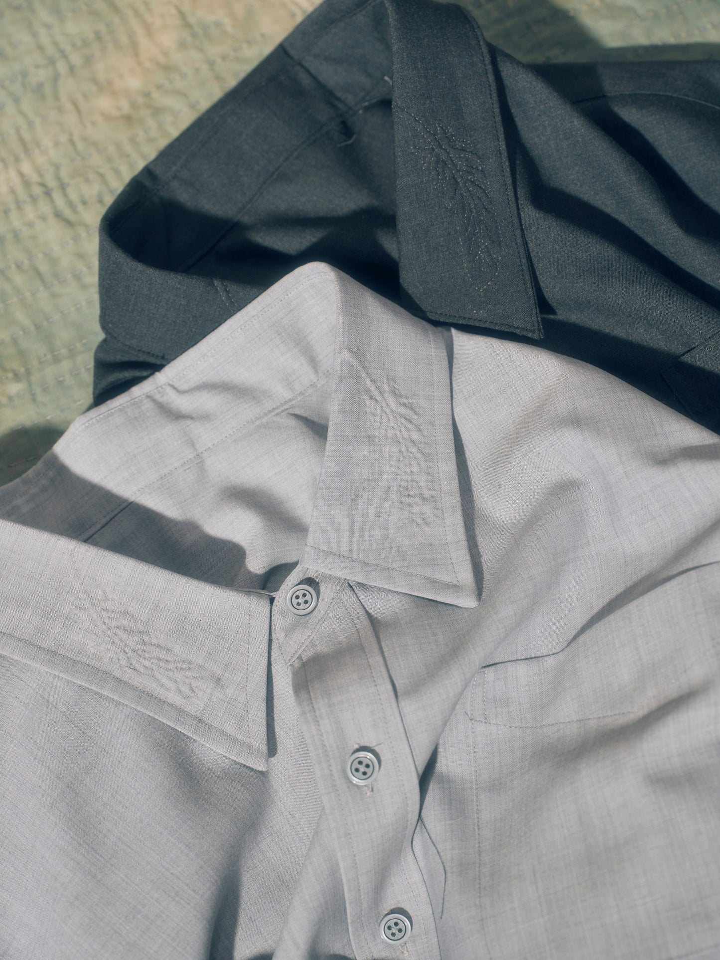 Embroidery Shirts charcoal 【Delivery in August 2026】