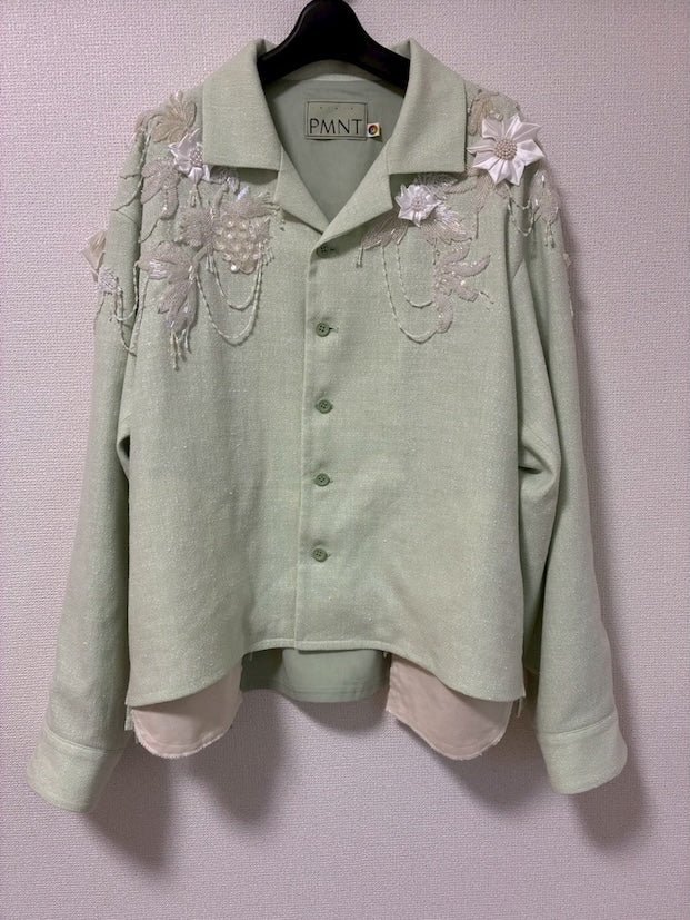 Open-Collar Blouson〝Date With Mom〟 Mint【Delivery in March 2027】