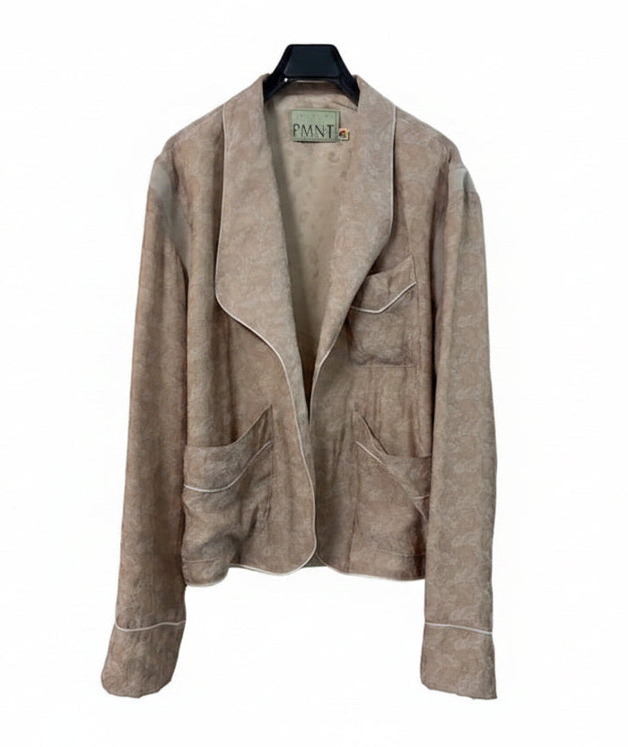 Jacquard Smoking Jacket Beige【Delivery in March 2027】